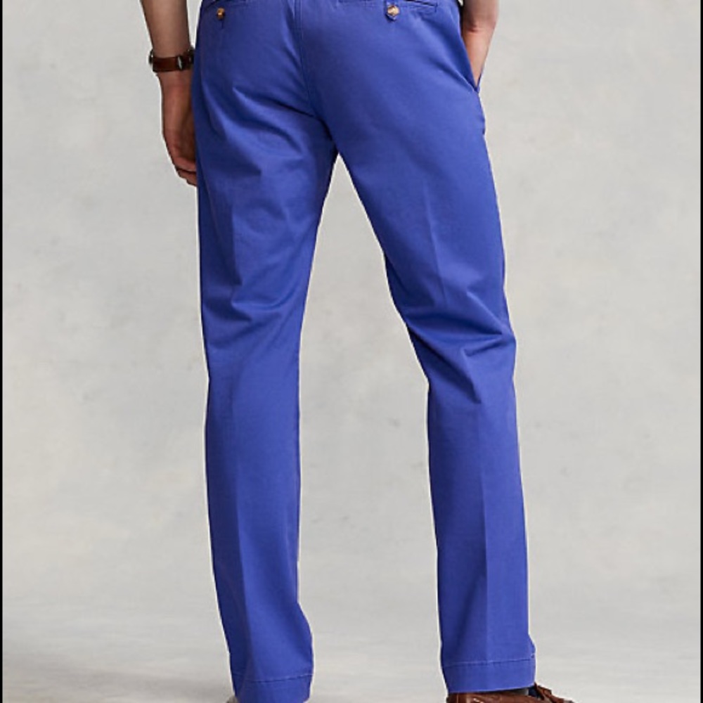Straight-Fit Flat-Front Stretch Twill Chino Pants